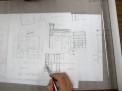 陸屋根のスタディと筋かいの位置と向きの検討。