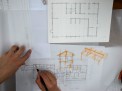 エスキスチェック。小屋組の検討。
