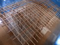 軸組模型。棟木、小屋束、垂木